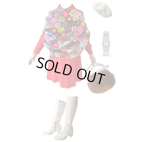 画像6: 【羽織るだけで一気に華やぐ*】お花モチーフのニットストール (6)