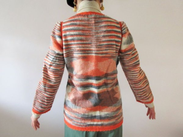 画像6: 【垢抜けたい方に*】差し色ボーダーカーディガン (6)