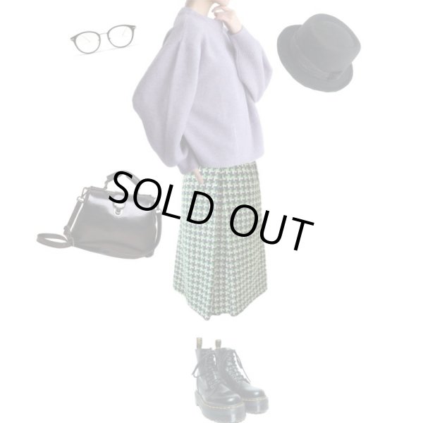 画像2: 【9コーデ掲載中*】レトロ配色スカート (2)