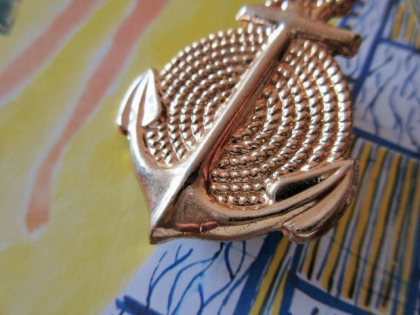 画像3: 【マリンな遊び心を*】Dead stock*イカリブローチ (3)