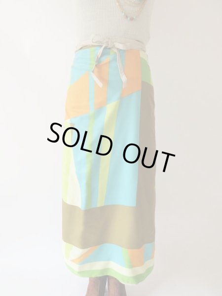 画像6: 【圧倒的個性*】ラップスカート風スカーフ巻きスカート (6)