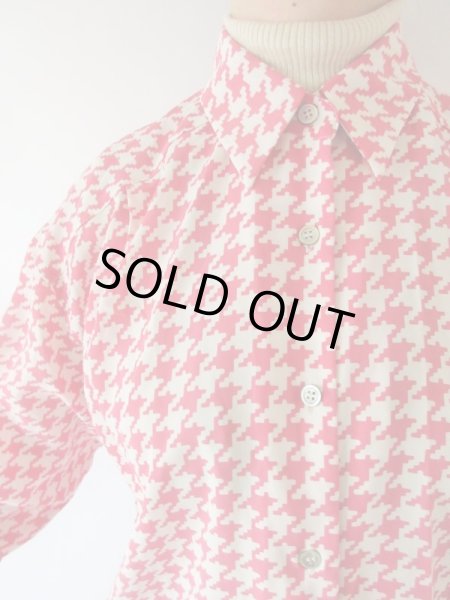 画像6: 【ヴィンテージ愛を語りたくなる*】ゆったりsize*デジタル千鳥柄シャツ (6)