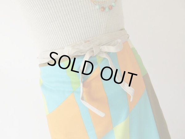 画像8: 【圧倒的個性*】ラップスカート風スカーフ巻きスカート (8)