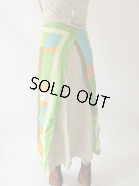 画像7: 【圧倒的個性*】ラップスカート風スカーフ巻きスカート (7)