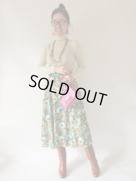 画像2: 【アート感溢れる*】ドラマティックフラワースカート (2)