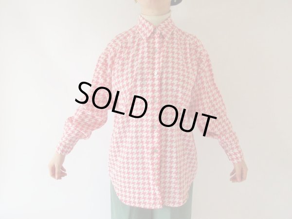 画像3: 【ヴィンテージ愛を語りたくなる*】ゆったりsize*デジタル千鳥柄シャツ (3)