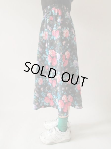 画像3: 【ウエストゴムでラクチン*】ドラマティックフラワースカート (3)