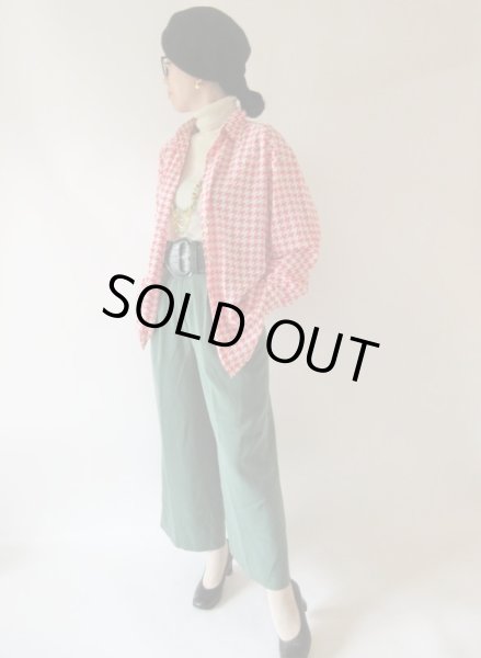 画像2: 【ヴィンテージ愛を語りたくなる*】ゆったりsize*デジタル千鳥柄シャツ (2)