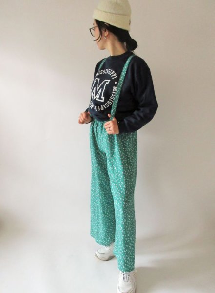 画像3: 【コケティッシュな雰囲気も*】肩紐付きフラワーパンツ (3)