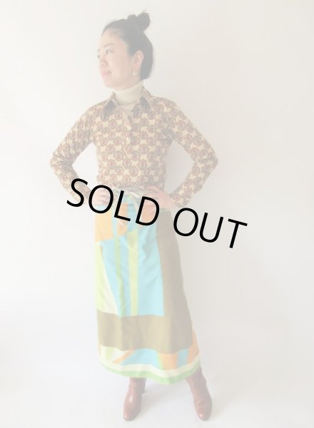 画像4: 【圧倒的個性*】ラップスカート風スカーフ巻きスカート (4)