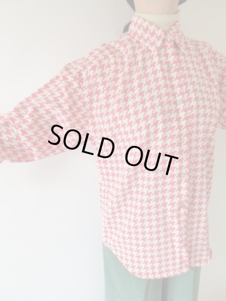 画像7: 【ヴィンテージ愛を語りたくなる*】ゆったりsize*デジタル千鳥柄シャツ (7)