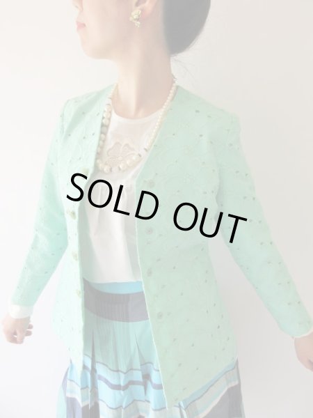 画像2: 【ネックレスと2点セット*】お仕立て品の1点モノ*綺麗色ジャケット (2)