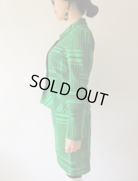 画像5: 【バッグと2点セットでお届け*】超美品*レトロモダン柄ジャケット (5)