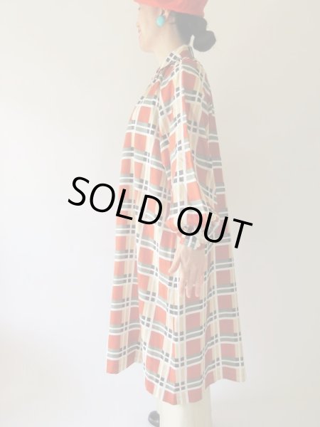 画像4: ゆったり大胆チェックワンピース (4)