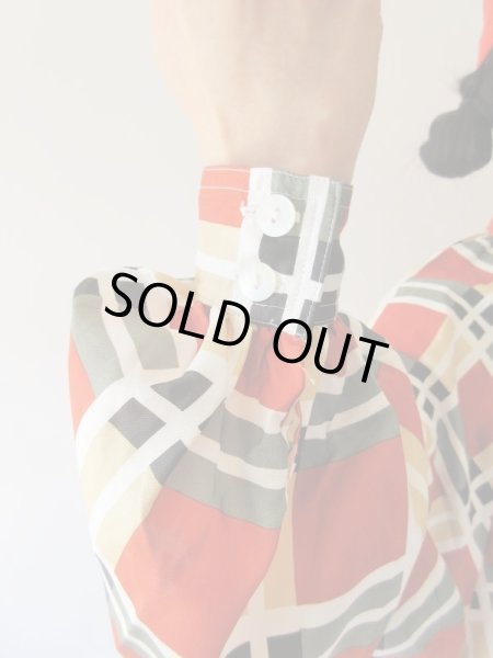 画像7: ゆったり大胆チェックワンピース (7)