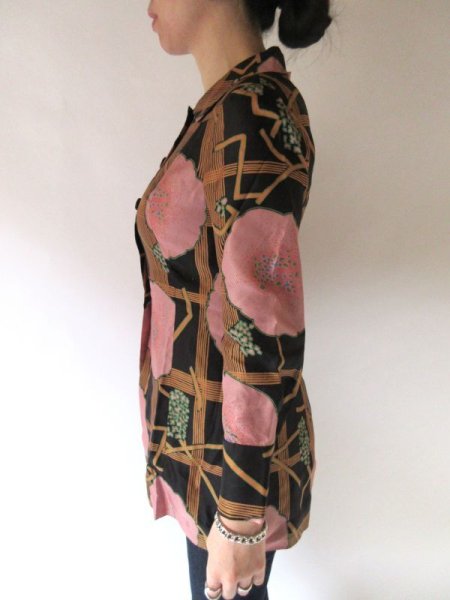画像6: お仕立て品の1点モノ*花柄ジャケット (6)