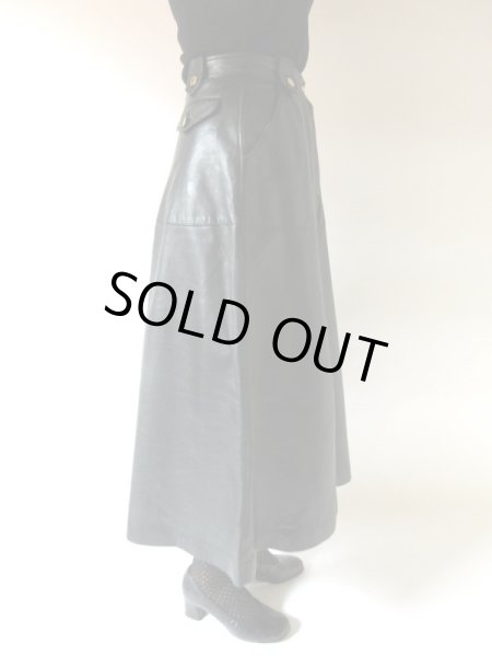 画像6: 【上質シープレザーが自慢*】美品*マキシ丈スカート (6)