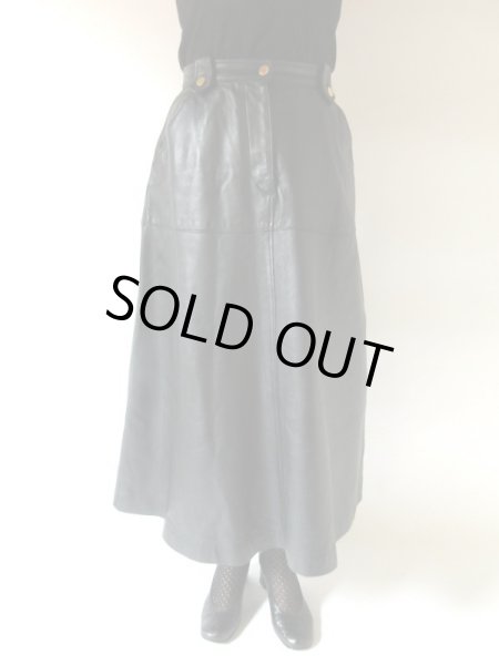 画像5: 【上質シープレザーが自慢*】美品*マキシ丈スカート (5)