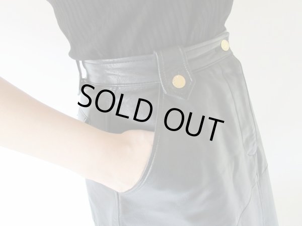 画像9: 【上質シープレザーが自慢*】美品*マキシ丈スカート (9)