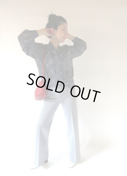 画像2: シフォンのリボンタイブラウス (2)