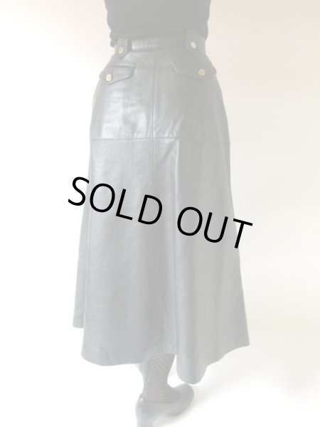 画像7: 【上質シープレザーが自慢*】美品*マキシ丈スカート (7)