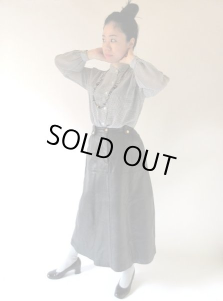 画像3: 【上質シープレザーが自慢*】美品*マキシ丈スカート (3)