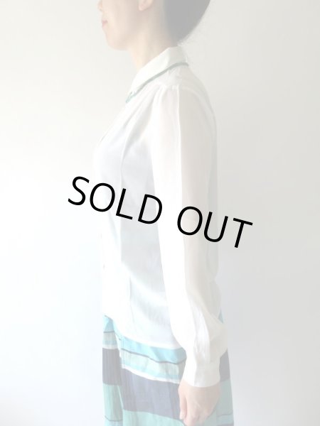 画像6: シフォンのシンプルブラウス (6)