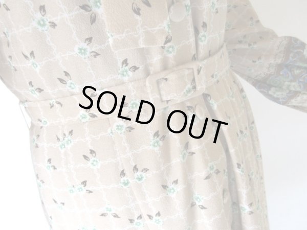 画像7: 【イヤリングと2点セット*】レトロフラワーのボウタイワンピース (7)