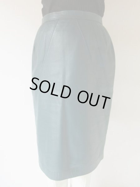 画像3: 【上質イングランドラム*】美品*綺麗色レザースカート (3)