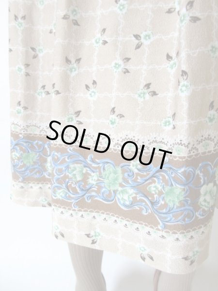 画像9: 【イヤリングと2点セット*】レトロフラワーのボウタイワンピース (9)