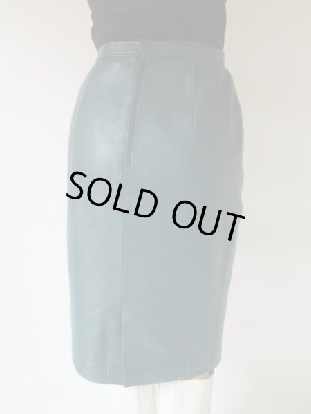 画像5: 【上質イングランドラム*】美品*綺麗色レザースカート (5)