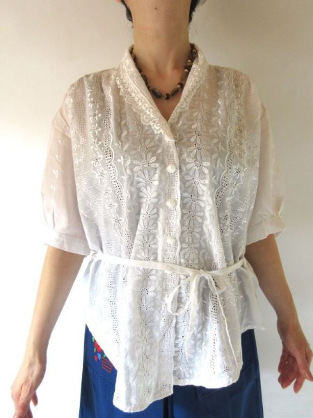 画像3: シフォンのシンプルブラウス (3)