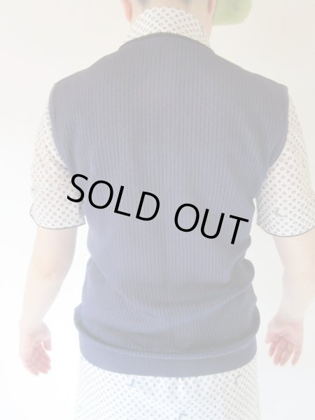 画像5: 【ブローチと2点セット*】着回し力に自信あり!シンプルネイビーベスト (5)