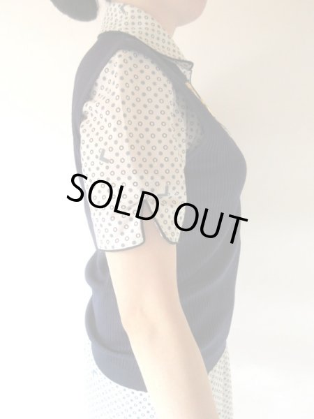 画像6: 【ブローチと2点セット*】着回し力に自信あり!シンプルネイビーベスト (6)