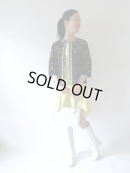 画像2: 【ニュアンスをまとう*】お花装飾のレースカーディガン (2)