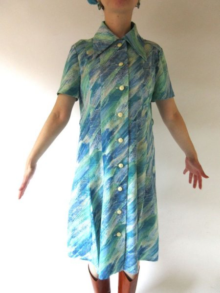 画像3: 爽やかブルーのワンピース (3)