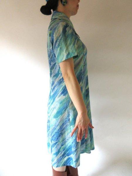 画像4: 爽やかブルーのワンピース (4)