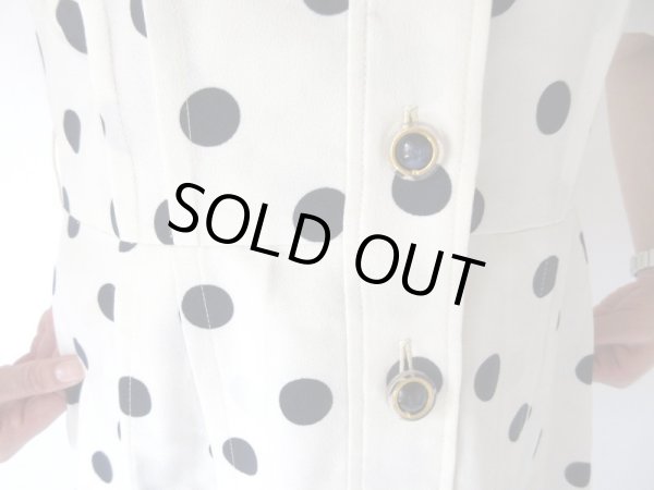 画像7: 大人可愛い水玉柄ワンピース (7)