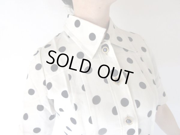 画像6: 大人可愛い水玉柄ワンピース (6)