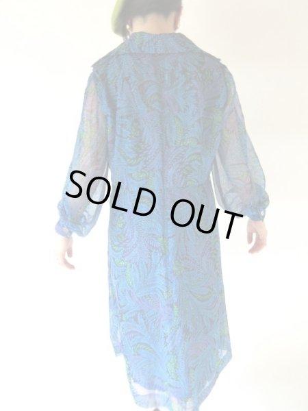 画像6: 【ふんわり優しいシルエット*】ゆったりsize*ボタニカル柄ワンピース (6)