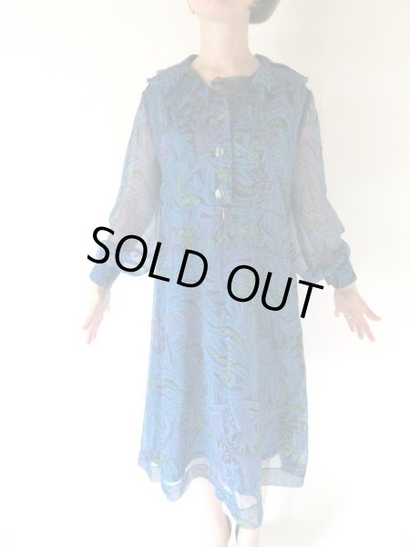 画像4: 【ふんわり優しいシルエット*】ゆったりsize*ボタニカル柄ワンピース (4)