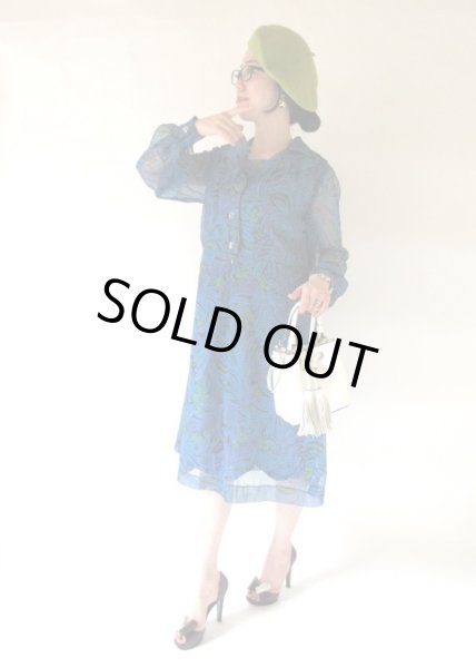 画像2: 【ふんわり優しいシルエット*】ゆったりsize*ボタニカル柄ワンピース (2)