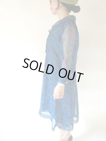 画像5: 【ふんわり優しいシルエット*】ゆったりsize*ボタニカル柄ワンピース (5)