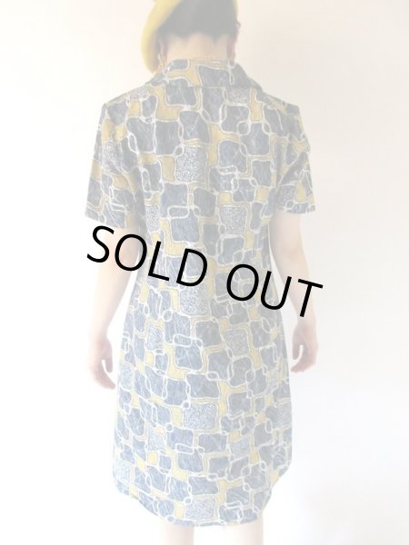 画像5: 【ノスタルジックな夏色*】幾何学柄ワンピース (5)