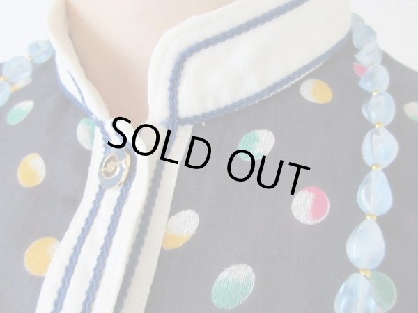 画像6: 【ありそうでなかった色合わせ*】カラフル水玉柄ワンピース (6)