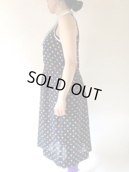 画像4: 【ありそうでなかった色合わせ*】カラフル水玉柄ワンピース (4)