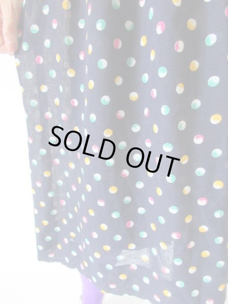 画像7: 【ありそうでなかった色合わせ*】カラフル水玉柄ワンピース (7)