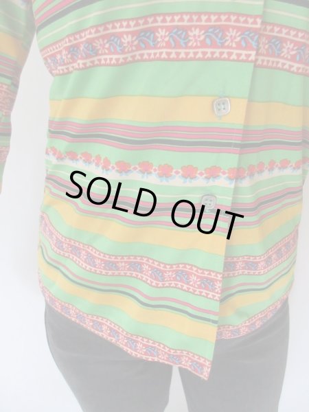 画像8: 【唯一無二の存在*】鮮やか配色のボーダー柄シャツ (8)