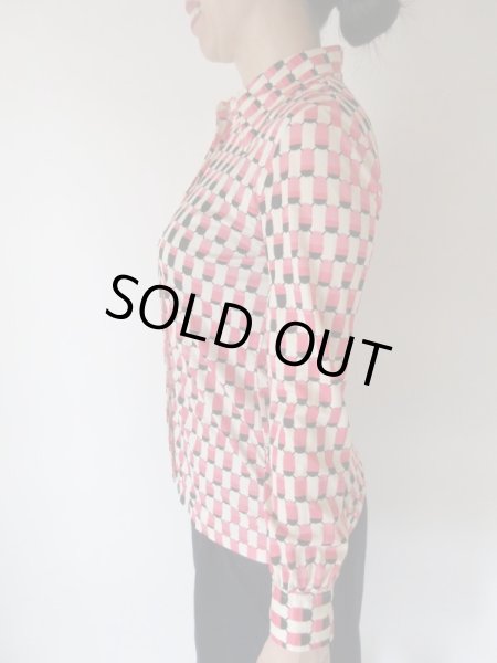 画像5: 【抜群インパクト*】レトロ幾何学柄シャツ (5)