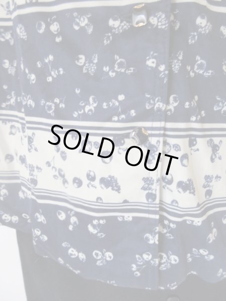 画像8: 【大人レトロの極み*】リンゴとさくらんぼ柄シャツ (8)